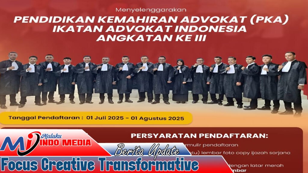 DPD IKADIN Maluku Gelar Pendidikan Khusus Advokat Angkatan III Tahun 2025