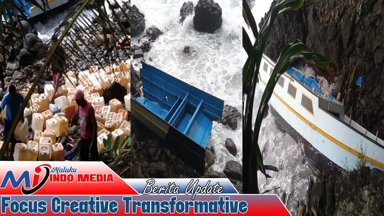 Diduga Angkut 4 Ton BBM Ilegal, Longboat Tabrak Karang dan Terbalik di Pantai Wakasihu