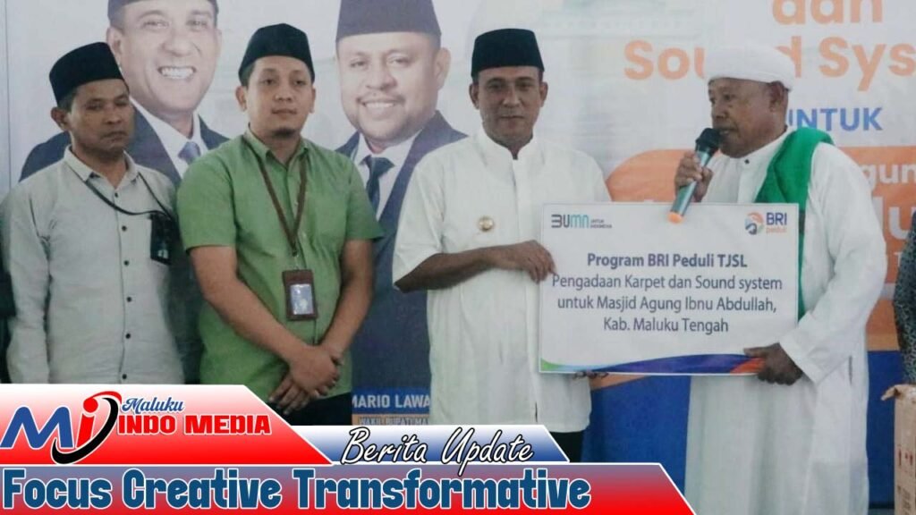 Penyerahan Bantuan Program BRI Peduli untuk Masjid Agung Kota Masohi