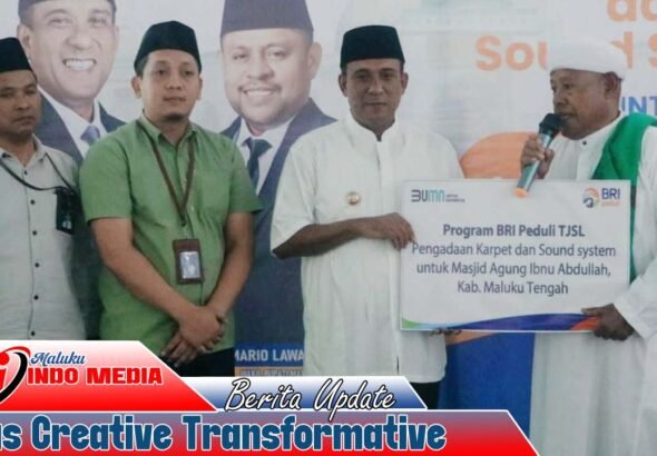 Penyerahan Bantuan Program BRI Peduli untuk Masjid Agung Kota Masohi