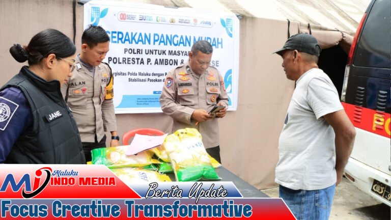 Kendalikan Inflasi, Polresta Ambon Salurkan 2 Ton Beras untuk Warga