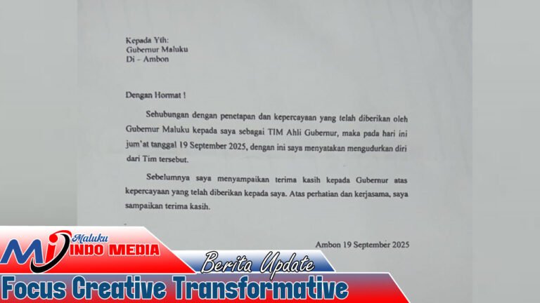 Mantan Rektor IAIN Ambon Zainal Abidin Rahawarin Resmi Mundur dari Tim Ahli Gubernur Maluku, Isu Said Assagaf Menyusul?