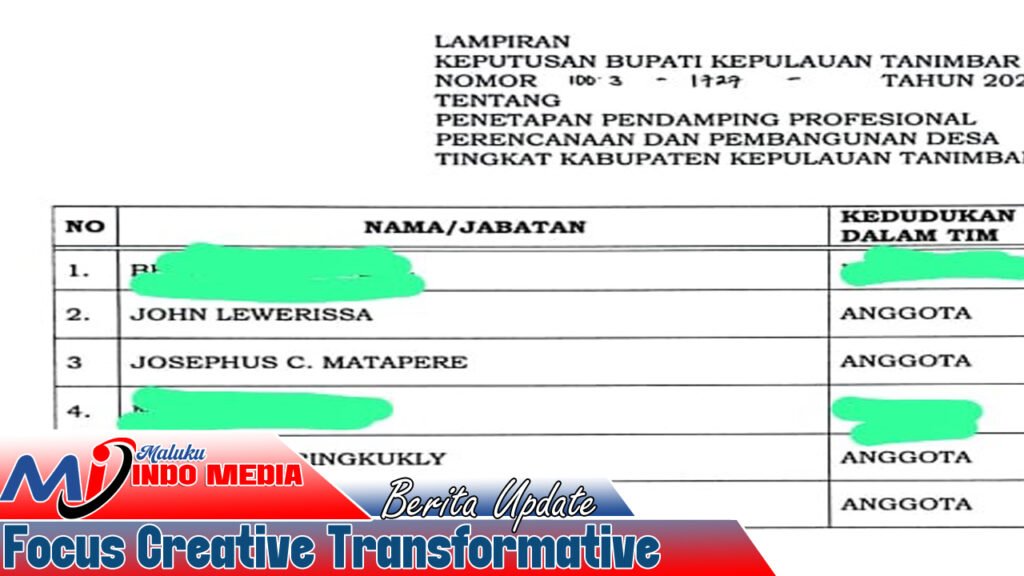SK Bupati Tanimbar Cacat Prosedural, Ulah Bernardus Turlel Bikin 4 Pendamping Desa Terdepak