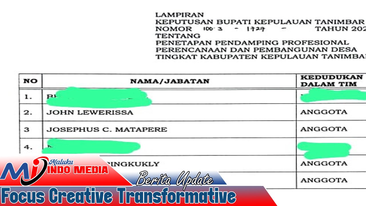 SK Bupati Tanimbar Cacat Prosedural, Ulah Bernardus Turlel Bikin 4 Pendamping Desa Terdepak