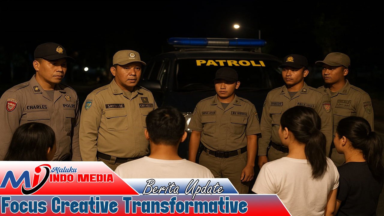 Patroli Gabungan Polsek Namlea dan Satpol PP Amankan 14 Pasangan Non-Suami Istri dan 3 Pemabuk