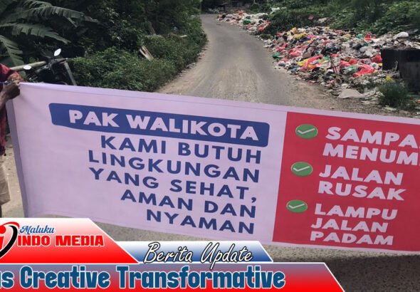 Walikota Ambon Tak Mampu Atasi Sampah, Warga Arbes Ambon Blokade Jalan Raya