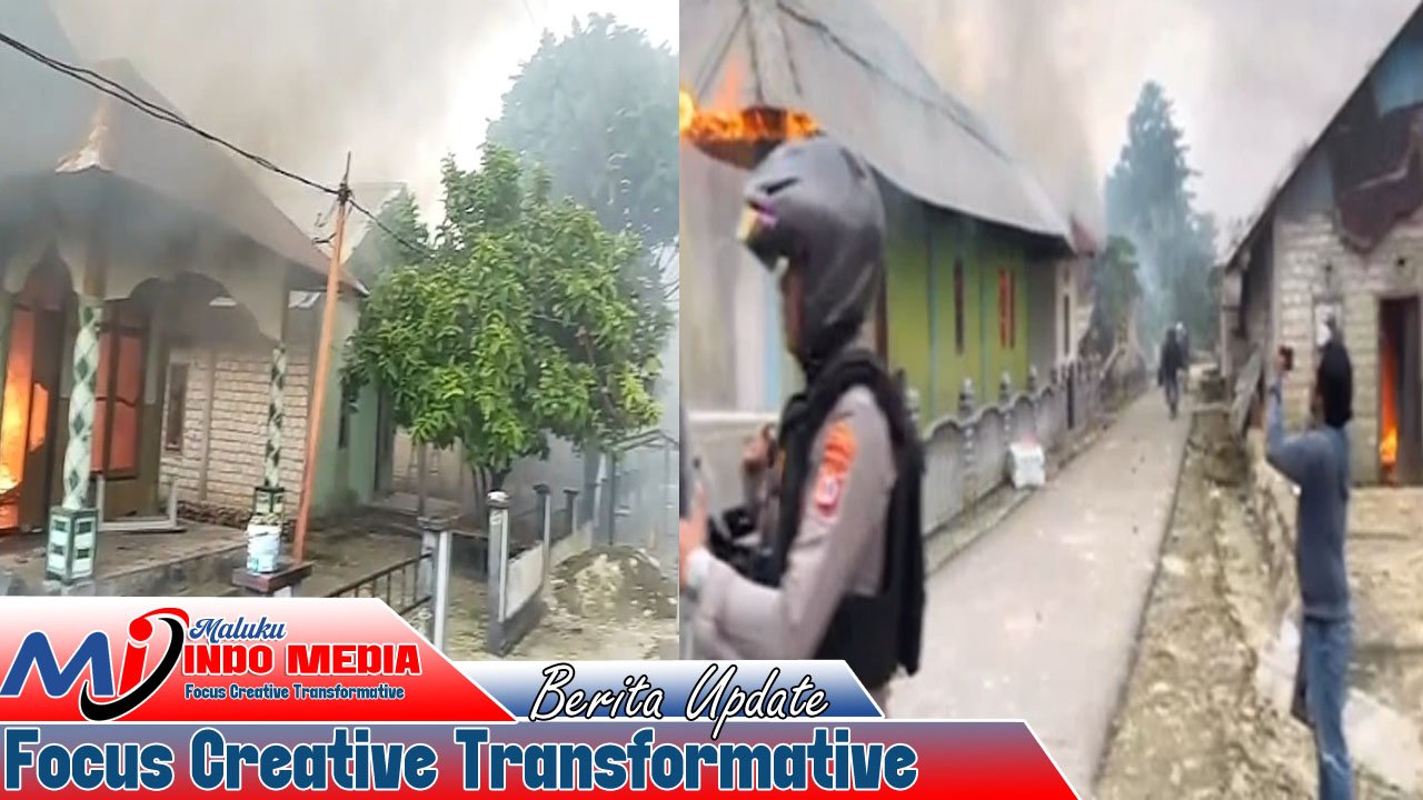 Bentrok Pemuda di Danar Malra, Polisi Terkena Panah, Rumah Warga Terbakar