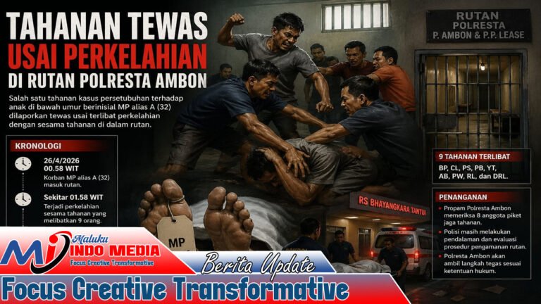 Tahanan Tewas Usai Bentrok di Rutan Polresta Ambon, Pengawasan Disorot