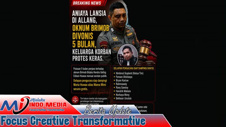 Putusan 5 Bulan untuk Oknum Brimob Disorot, Delapan Pengacara Siap Dampingi Maria Huwae Gratis