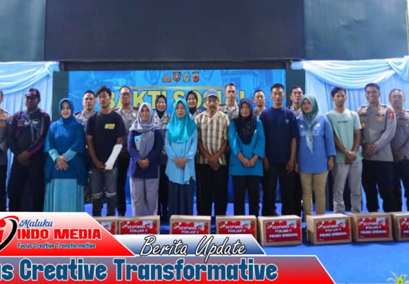 SESPIMMA POLRI ANGKATAN 75 POKJAR V GELAR BAKTI SOSIAL BAGIKAN SEMBAKO DAN SANTUNAN ANAK YATIM DI POLRES SUMEDANG