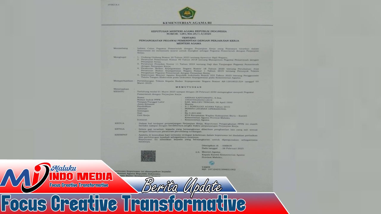 KNPI Buru Desak Kanwil Kemenag Maluku Segera Tuntaskan Gaji Pegawai yang Tertunda