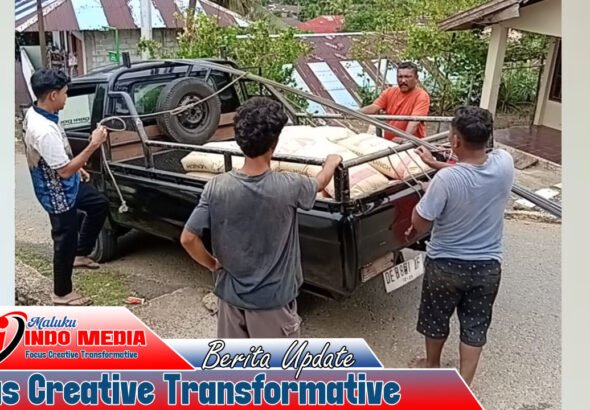 PEDULI KORBAN KEBAKARAN, PEMERINTAH NEGERI BATUMERAH TURUN TANGAN BANTU PEMBANGUNAN RUMAH WARGA