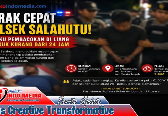 Gerak Cepat Polsek Salahutu! Pelaku Pembacokan di Liang Dibekuk Kurang dari 24 Jam