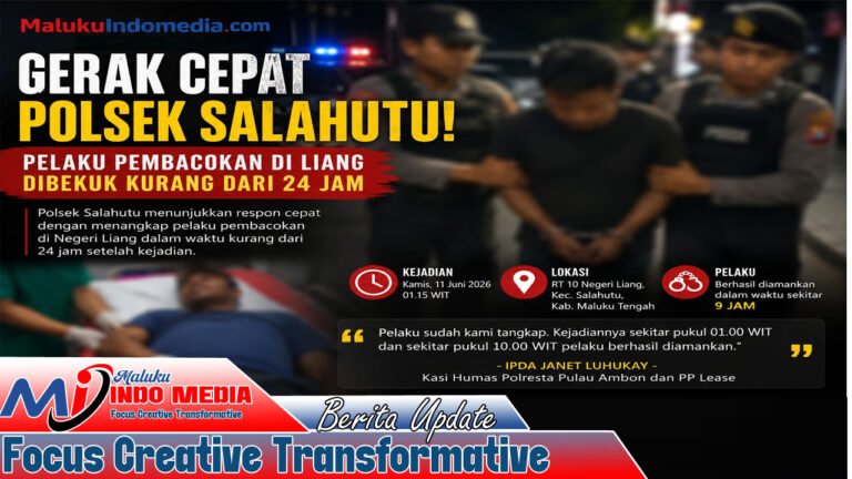 Gerak Cepat Polsek Salahutu! Pelaku Pembacokan di Liang Dibekuk Kurang dari 24 Jam