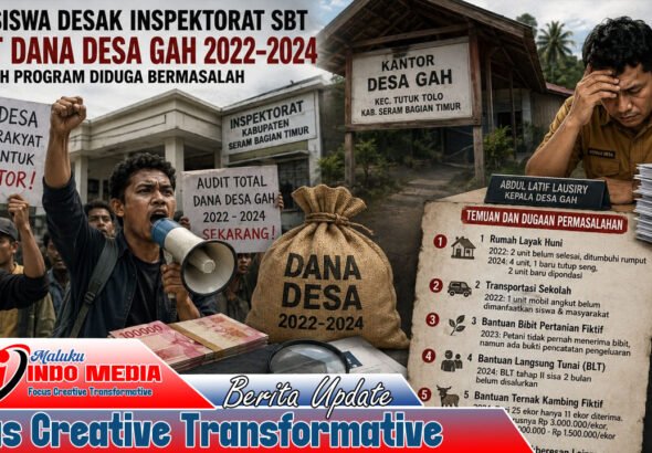 MAHASISWA DESAK INSPEKTORAT SBT AUDIT DANA DESA GAH 2022–2024, SEJUMLAH PROGRAM DIDUGA BERMASALAH