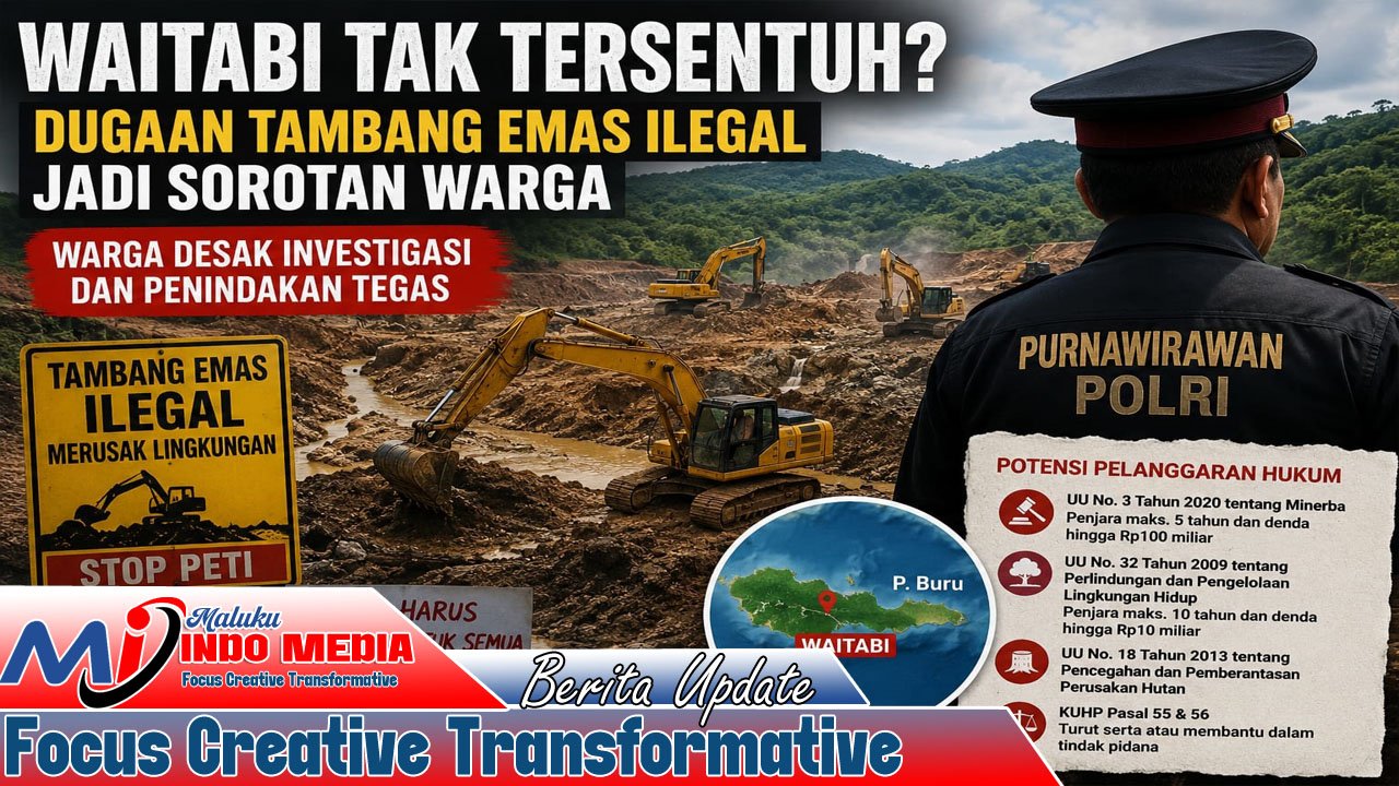 Waitabi Tak Tersentuh? Dugaan Tambang Emas Ilegal Seret Nama Purnawirawan Polri