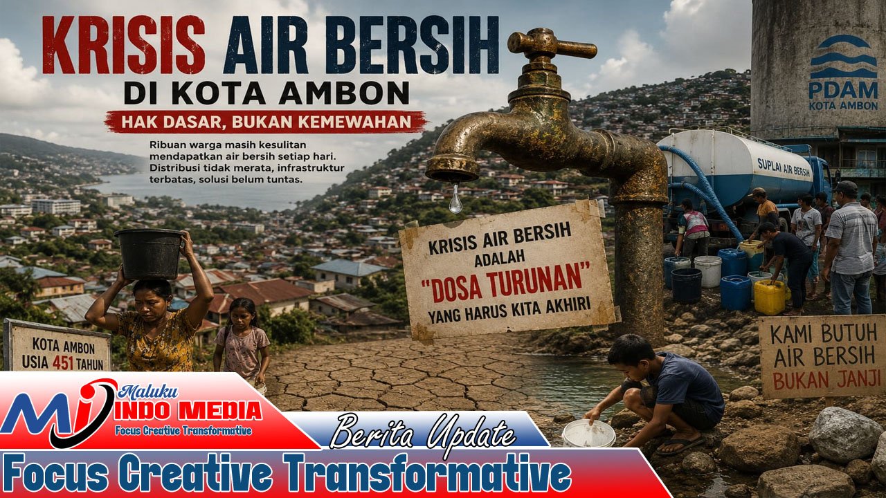 Wali Kota Ambon Sebut Krisis Air Bersih sebagai “Dosa Turunan”, Akui Masih Jadi PR Besar di Usia Kota ke-451