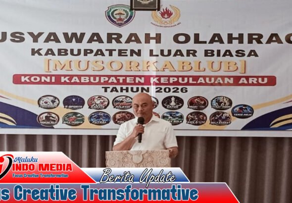 Bupati Timotius Kaidel Terpilih Aklamasi Pimpin KONI Aru 2026–2030, Target Dongkrak Prestasi Olahraga