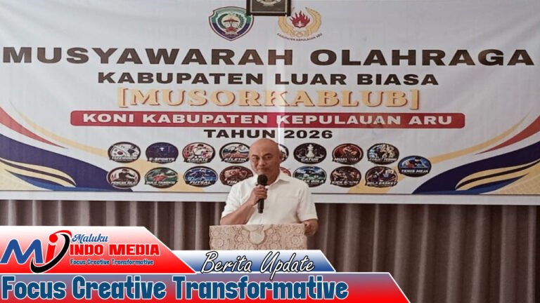 Bupati Timotius Kaidel Terpilih Aklamasi Pimpin KONI Aru 2026–2030, Target Dongkrak Prestasi Olahraga