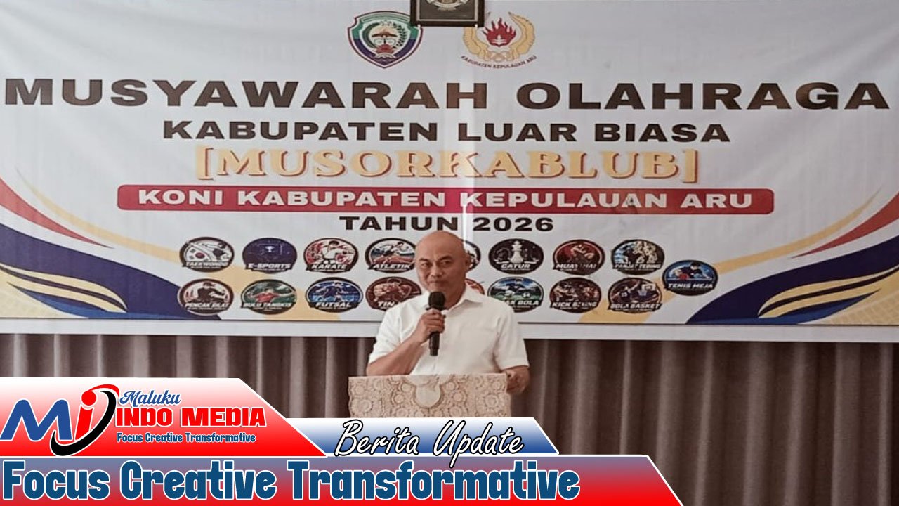 Bupati Timotius Kaidel Terpilih Aklamasi Pimpin KONI Aru 2026–2030, Target Dongkrak Prestasi Olahraga