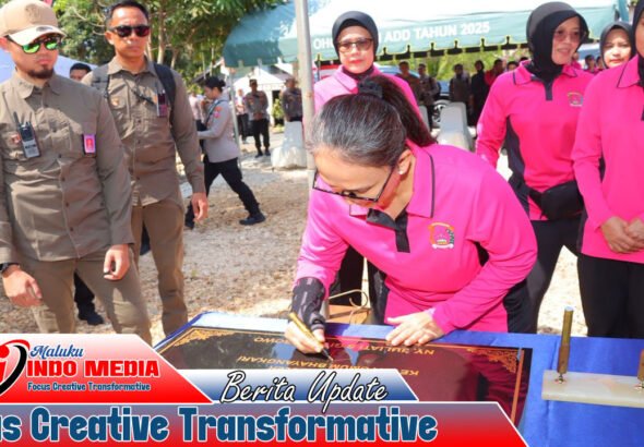 JELANG HKGB KE-74, KETUA UMUM BHAYANGKARI BAWA RIBUAN BANTUAN KE KOTA TUAL