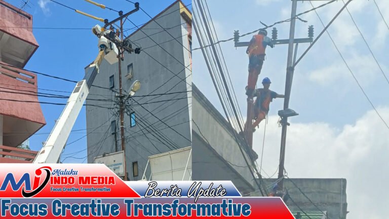 Respon Cepat Aduan Warga, PLN Ambon Ganti Tiang Listrik Keropos di Uritetu