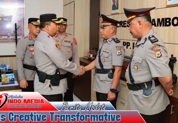 Kapolresta Ambon Pimpin Sertijab Kapolsek Saparua dan Kasat Samapta, Tekankan Regenerasi Kepemimpinan Polri