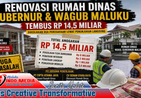 Rp14,5 Miliar Renovasi Rumah Jabatan Gubernur-Wagub Maluku Disorot, Senin Saksi Dipanggil