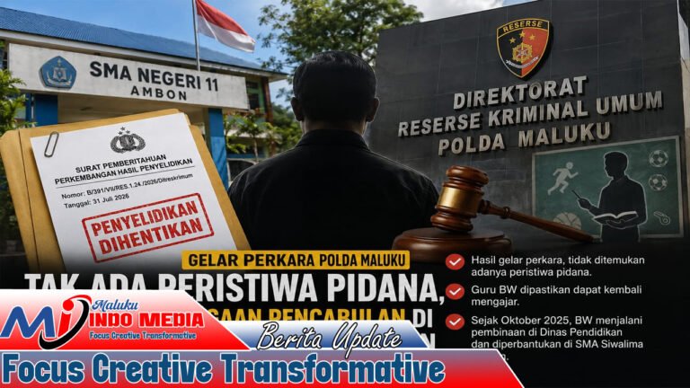 Gelar Perkara Polda Maluku: Penyelidikan Dugaan Pencabulan di SMA Negeri 11 Ambon Dihentikan, Dinas Pendidikan Nyatakan Guru BW Dapat Kembali Menjalankan Tugas