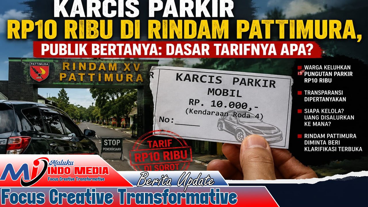 KARCIS PARKIR RP10 RIBU DI RINDAM PATTIMURA, PUBLIK BERTANYA: DASAR TARIFNYA APA?