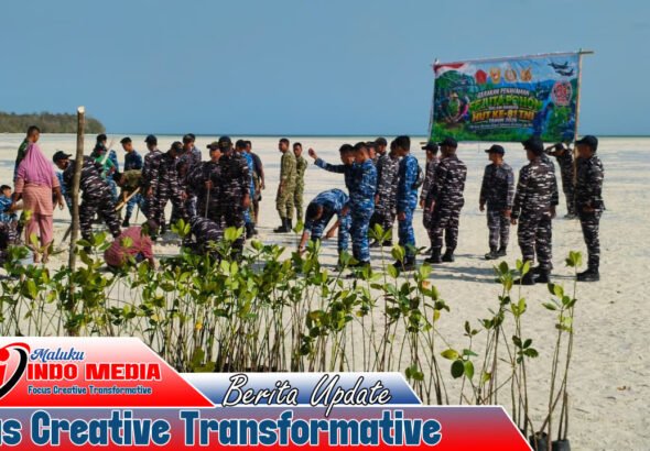 Kodim 1503/Tual Gelar Bazar Murah dan Tanam Mangrove Sambut HUT ke-81 TNI