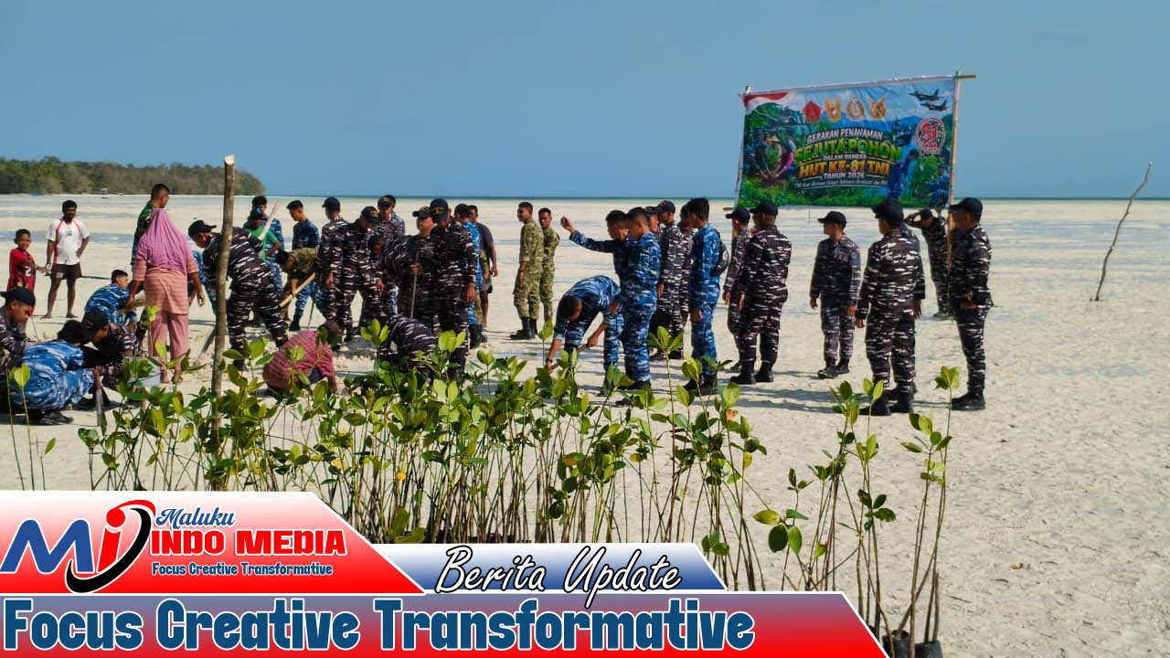 Kodim 1503/Tual Gelar Bazar Murah dan Tanam Mangrove Sambut HUT ke-81 TNI