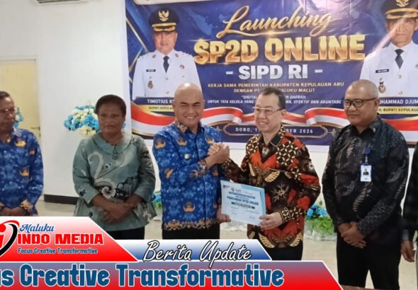 Bupati Kaidel Launching SP2D Online Terintegrasi SIPD RI, Kepulauan Aru Percepat Digitalisasi Keuangan Daerah