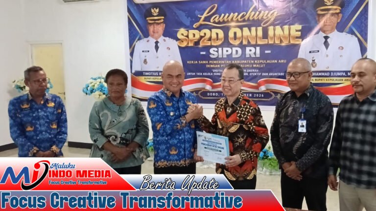 Bupati Kaidel Launching SP2D Online Terintegrasi SIPD RI, Kepulauan Aru Percepat Digitalisasi Keuangan Daerah