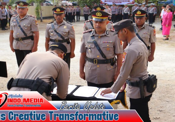 Sertijab Polres Malra: Wandi Puasa Jadi Kapolsek Kei Besar Selatan, Tony Pelmelay Pimpin Kei Kecil