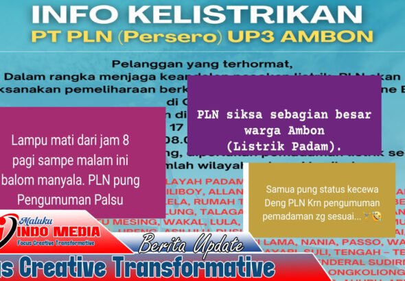 Pemeliharaan Jaringan PLN di GI Waai Picu Pemadaman Tak Merata, Warga Pertanyakan Kejelasan Informasi