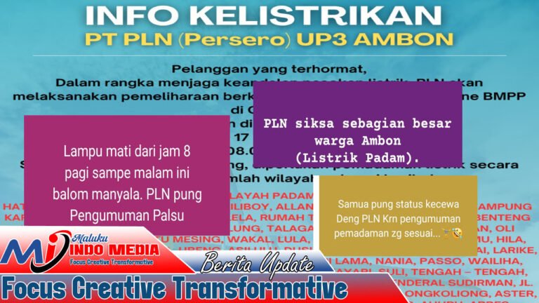Pemeliharaan Jaringan PLN di GI Waai Picu Pemadaman Tak Merata, Warga Pertanyakan Kejelasan Informasi