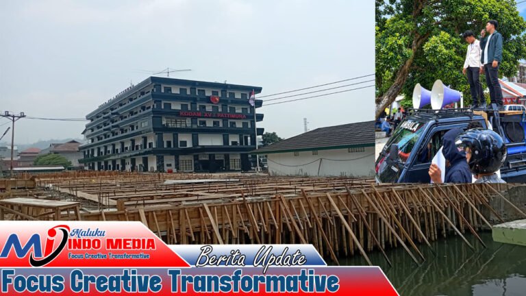 Gerakan Koalisi LSM dan Masyarakat Demo Proyek Bantaran Sungai Waitomu Mardika Segera Dihentikan