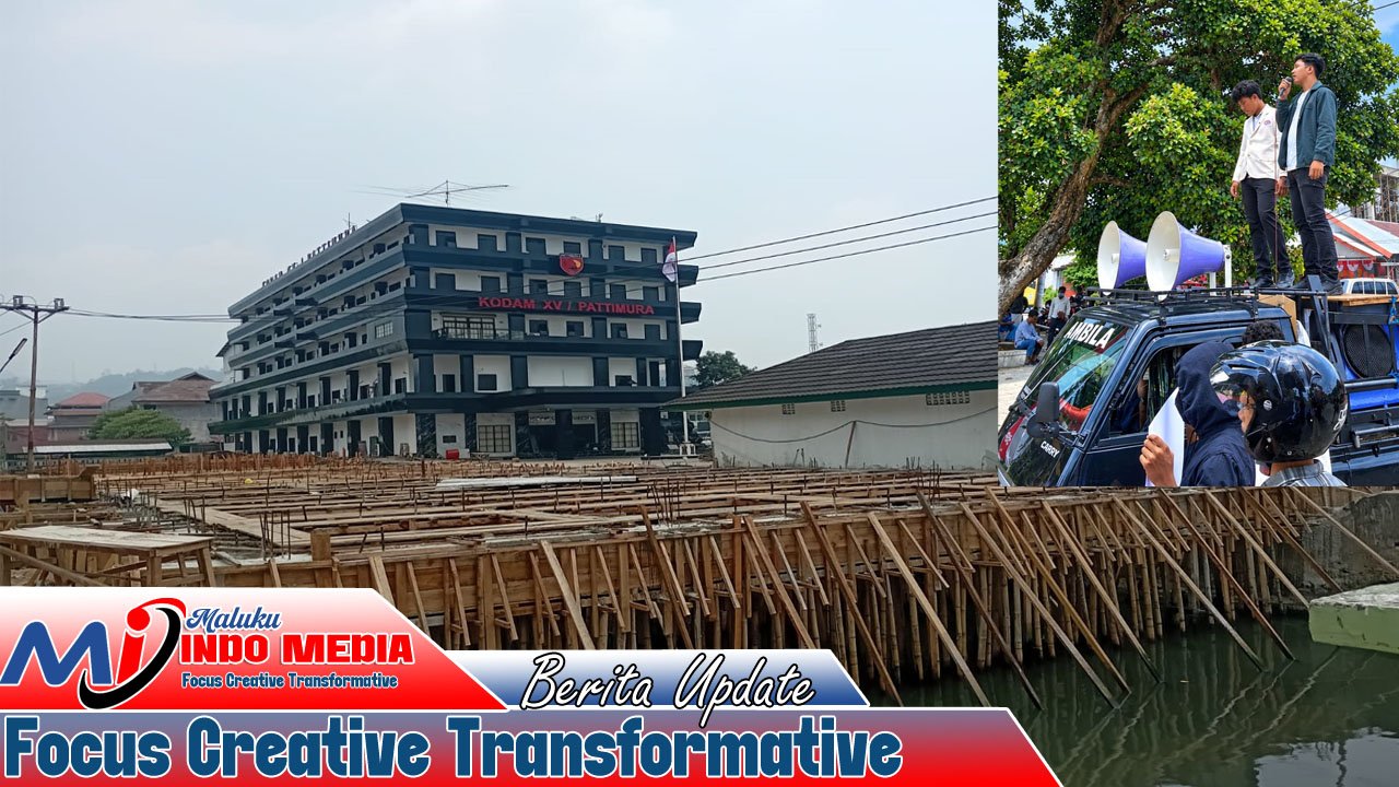 Gerakan Koalisi LSM dan Masyarakat Demo Proyek Bantaran Sungai Waitomu Mardika Segera Dihentikan