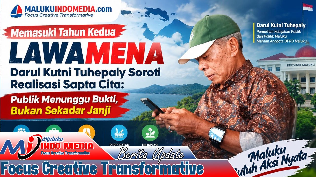 Memasuki Tahun Kedua LAWAMENA, Darul Kutni Tuhepaly Soroti Realisasi Sapta Cita: Publik Menunggu Bukti, Bukan Sekadar Janji
